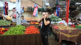 سوق الخضار والفاكهة في غزة