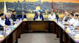 الاجتماع الأخير لرئيس العمل الحكومي عصام الدعليس برؤساء بلديات القطاع
