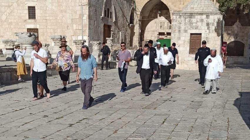 402 مستوطن اقتحموا المسجد الأقصى المبارك اليوم الخميس